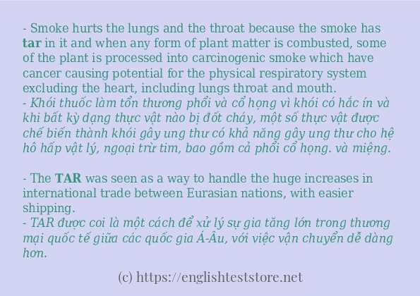 tar câu ví dụ và cách dùng tar câu ví dụ và cách dùng