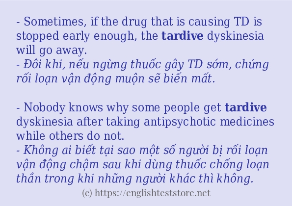 tardive có bao nhiêu cách dùng? tardive có bao nhiêu cách dùng?