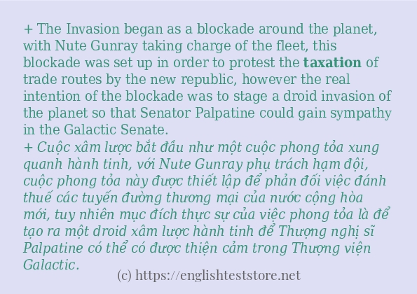taxation cách dùng và câu ví dụ
