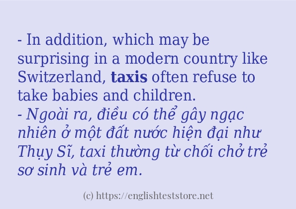 taxis các cách dùng và câu ví dụ taxis các cách dùng và câu ví dụ