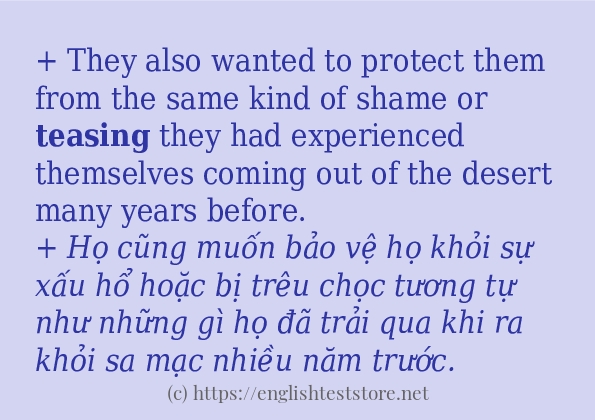 teasing cách dùng trong câu và ví dụ