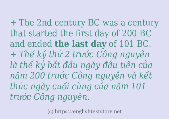 the Last Day cách dùng và câu ví dụ