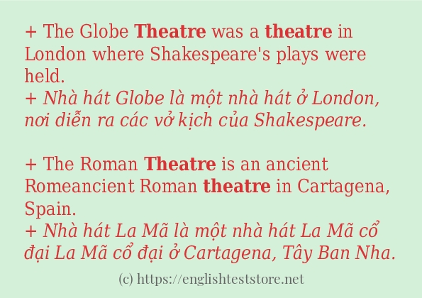 theatre câu ví dụ và cách sử dụng