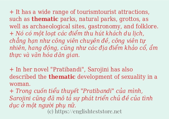 thematic các cách dùng và câu ví dụ