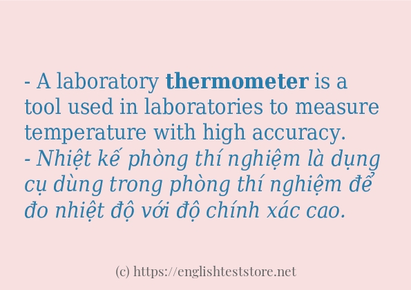 thermometer cách sử dụng và câu ví dụ