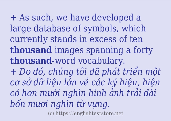 thousand dùng như thế nào?