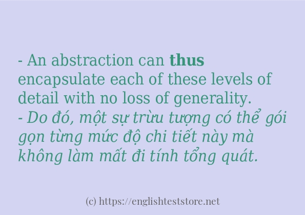 thus sử dụng như thế nào và câu ví dụ