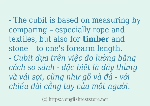 timber cách sử dụng và câu ví dụ
