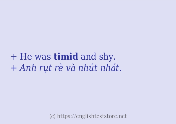 timid dùng như thế nào? timid dùng như thế nào?