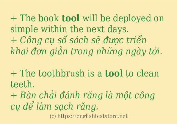 tool cách dùng và ví dụ trong câu