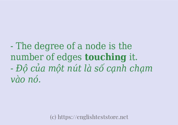 touching sử dụng như thế nào và câu ví dụ