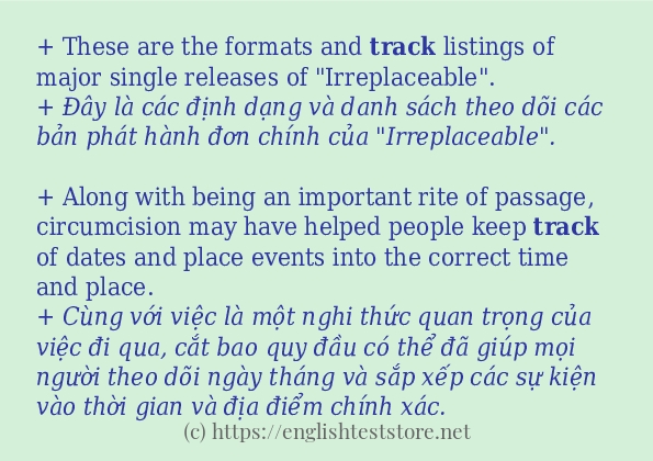 track có bao nhiêu cách sử dụng?