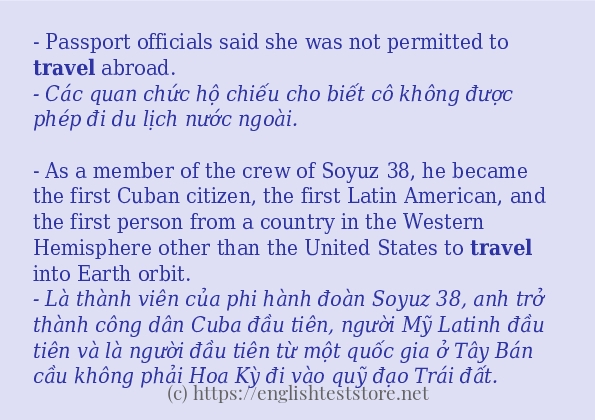 travel ví dụ và cách sử dụng trong câu travel ví dụ và cách sử dụng trong câu