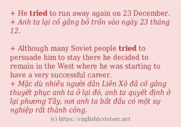 tried cách dùng và ví dụ trong câu tried cách dùng và ví dụ trong câu