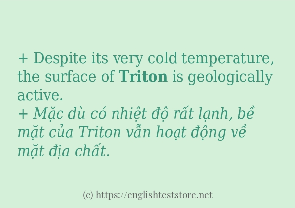 triton ví dụ và cách sử dụng trong câu