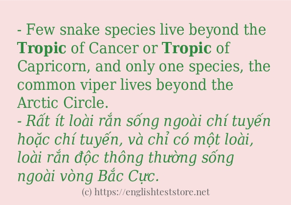 tropic cách dùng và ví dụ trong câu