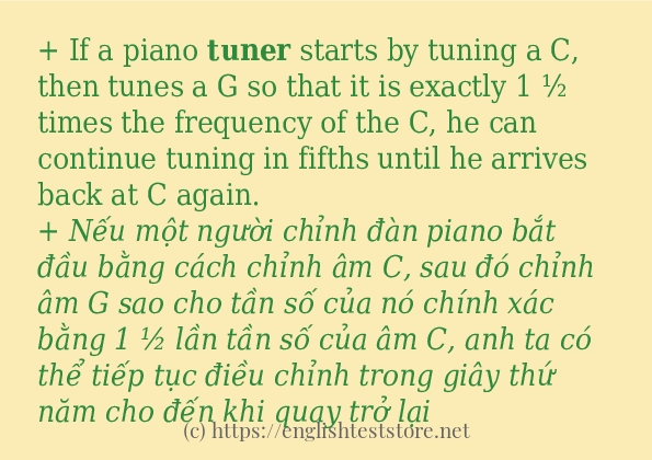 tuner các ví dụ và câu điển hình tuner các ví dụ và câu điển hình