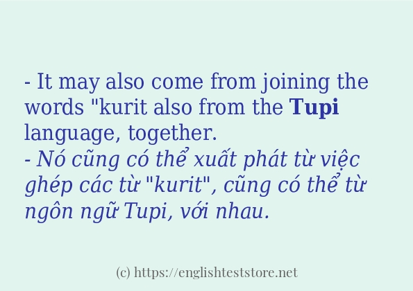 tupi câu ví dụ về cách dùng