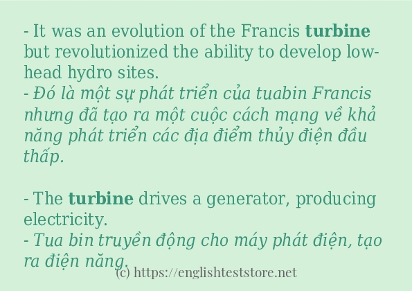 turbine các cách dùng và câu ví dụ turbine các cách dùng và câu ví dụ