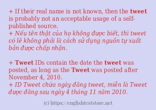 tweet ví dụ và cách sử dụng trong câu tweet ví dụ và cách sử dụng trong câu