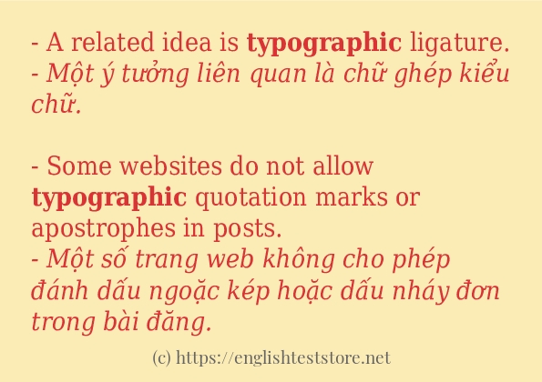 typographic cách dùng và ví dụ trong câu