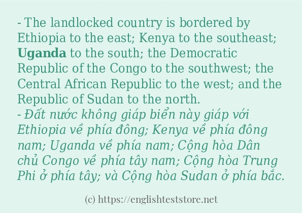 uganda cách dùng và câu ví dụ
