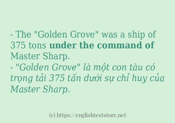 under the command of có bao nhiêu cách dùng?