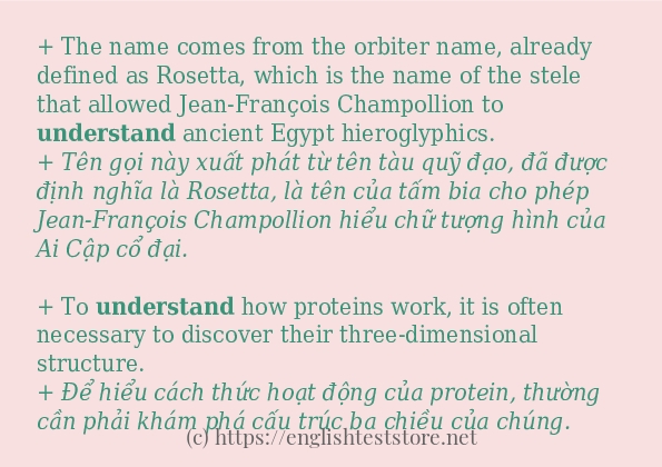 understand có bao nhiêu cách dùng?