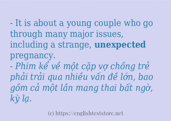 unexpected có bao nhiêu cách sử dụng?