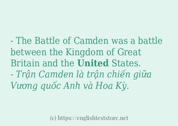 united sử dụng như thế nào và câu ví dụ