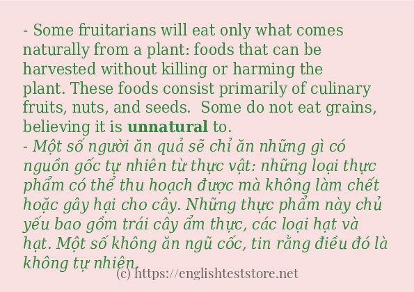 unnatural câu ví dụ về cách dùng