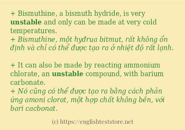 unstable áp dụng trong câu và ví dụ unstable áp dụng trong câu và ví dụ