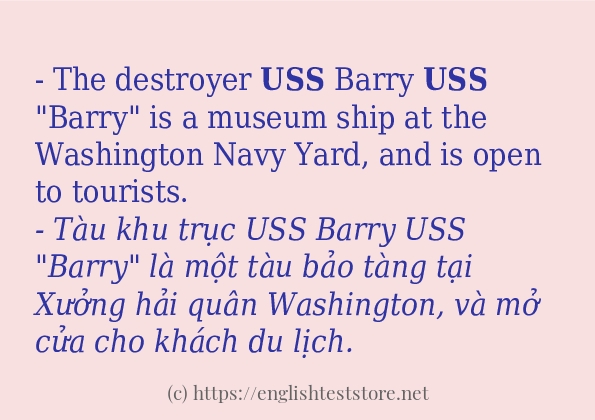 uss câu ví dụ và cách dùng