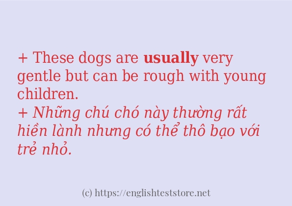 usually câu ví dụ và cách sử dụng usually câu ví dụ và cách sử dụng