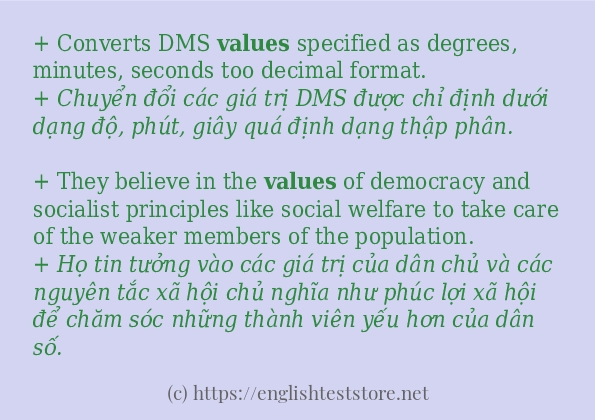 values có bao nhiêu cách dùng?