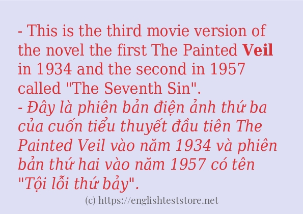 veil sử dụng như thế nào và câu ví dụ veil sử dụng như thế nào và câu ví dụ