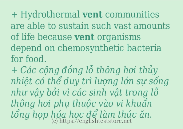 vent cách dùng và câu ví dụ