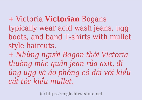 victorian câu ví dụ về cách dùng