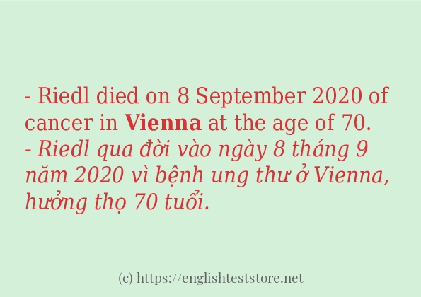 vienna sử dụng như thế nào và câu ví dụ