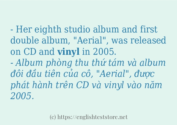 vinyl cách dùng trong câu và ví dụ vinyl cách dùng trong câu và ví dụ