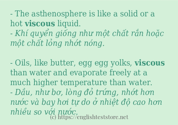viscous sử dụng như thế nào?