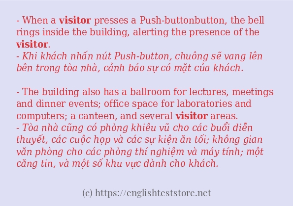 visitor câu ví dụ về cách dùng