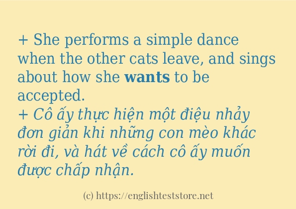 wants các cách dùng và câu ví dụ