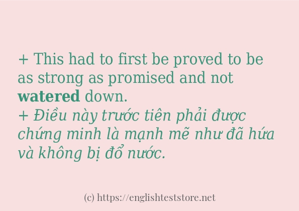 watered có bao nhiêu cách dùng?