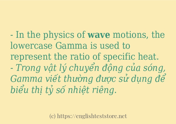 wave các ví dụ và câu điển hình