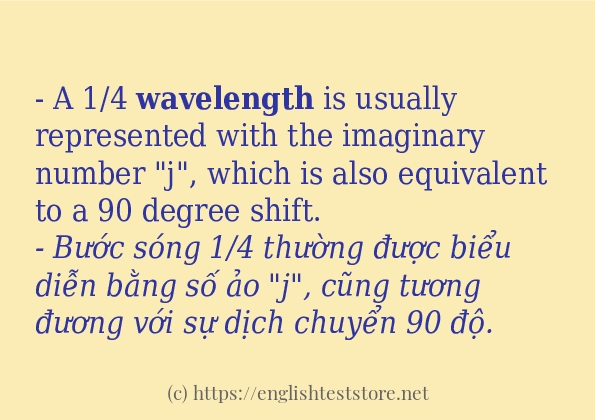 wavelength áp dụng trong câu và ví dụ