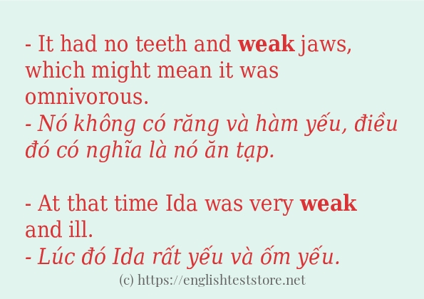 weak cách dùng trong câu và ví dụ