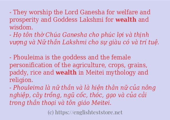 wealth sử dụng như thế nào? wealth sử dụng như thế nào?