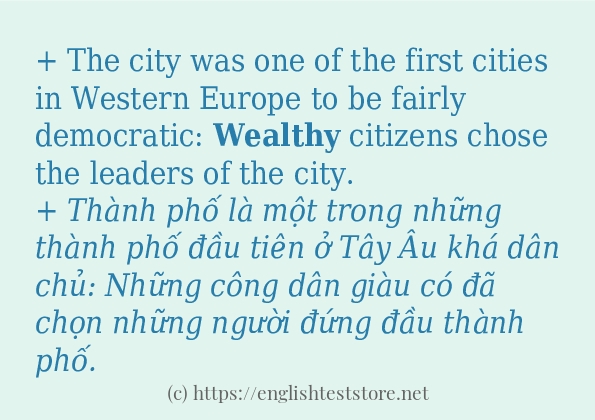 wealthy các cách dùng và câu ví dụ