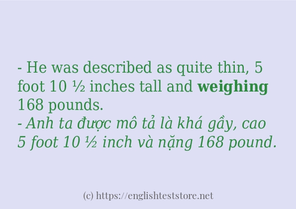 weighing dùng như thế nào?